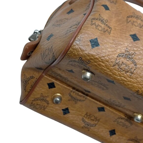 (L3) MCM Hand Bag Brown PVC - Picture 5 of 9